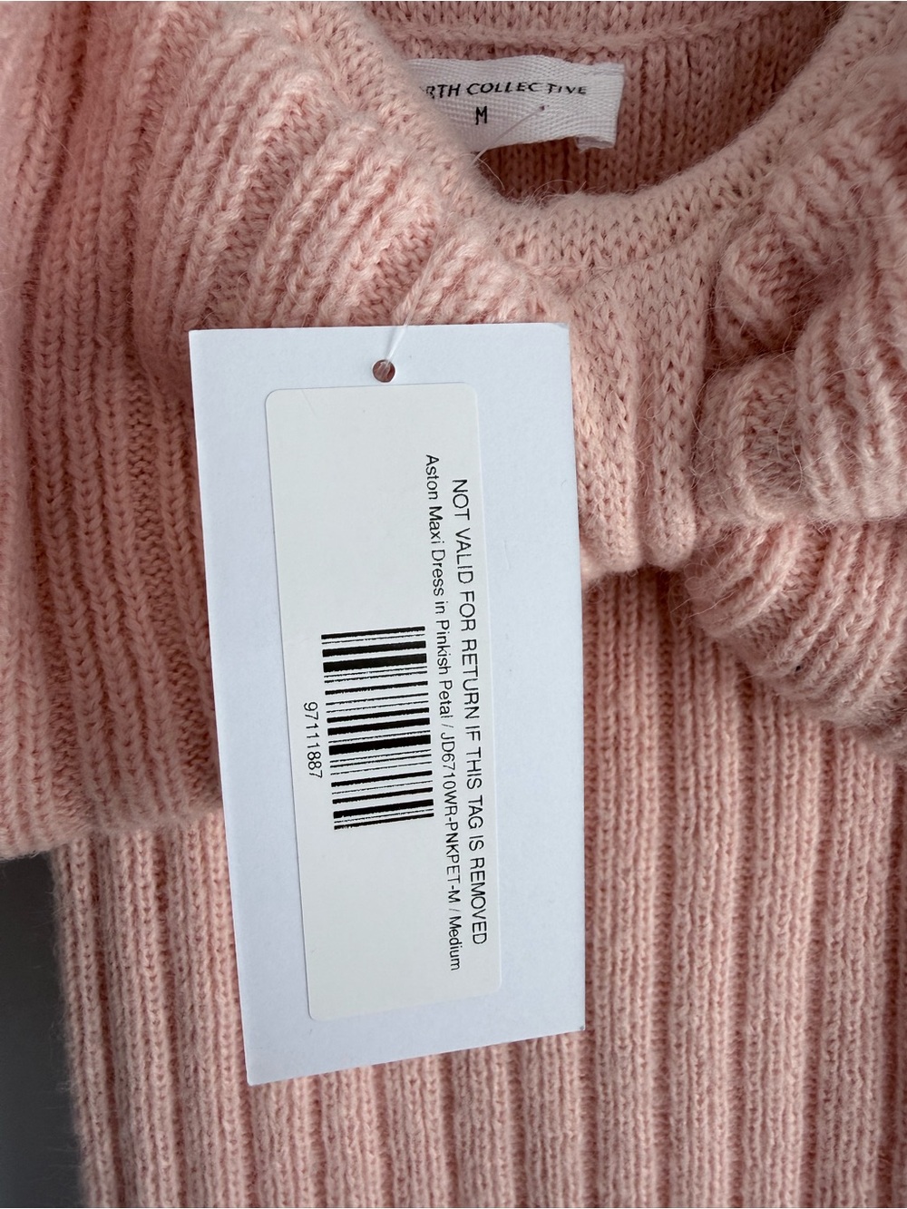 NWT WORTH Collective Aston Bow Front Maxi Sweater Dress in Pinkish Petal M - Picture 9 of 16